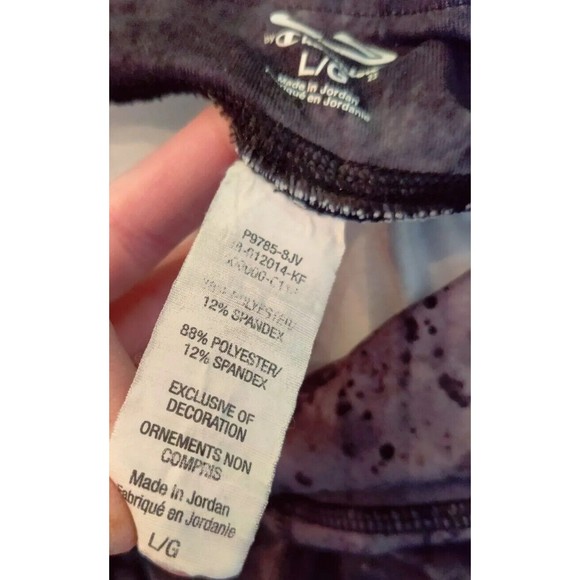 C9 By Champion Womens Black Tie Dye Leggings Size Large L Lrg Pull On Activewear - Picture 9 of 9